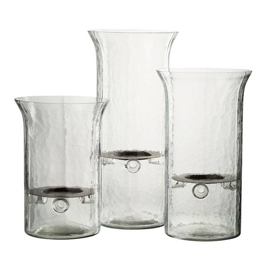 Bougeoir en Verre "Flou" 26cm Transparent - Image 4