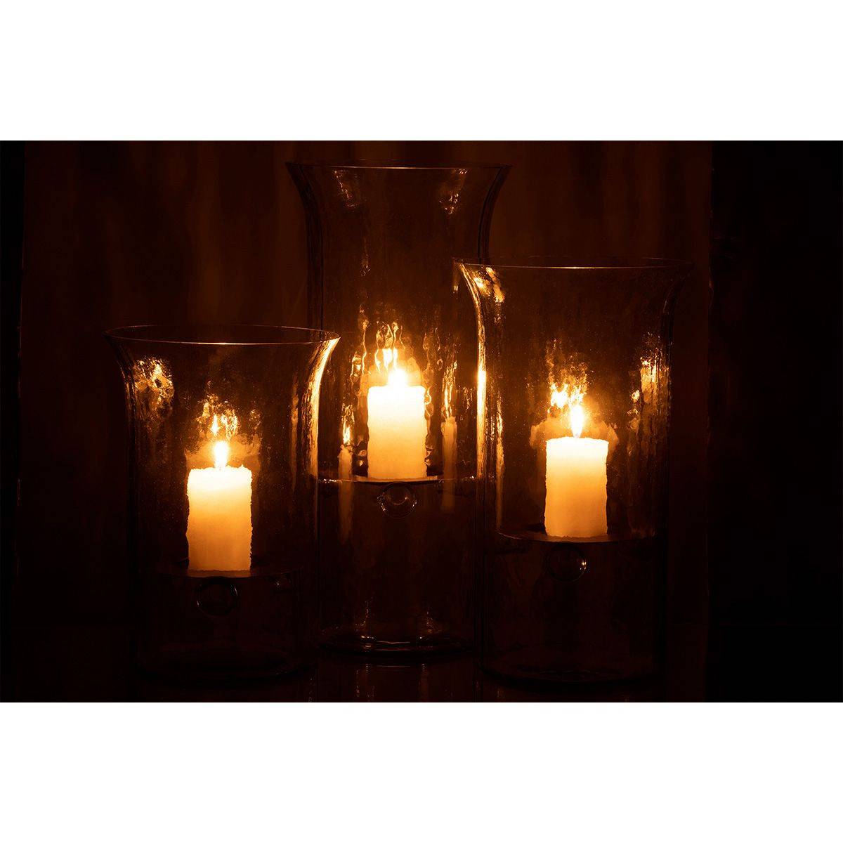 Bougeoir en Verre "Flou" 26cm Transparent - Image 6