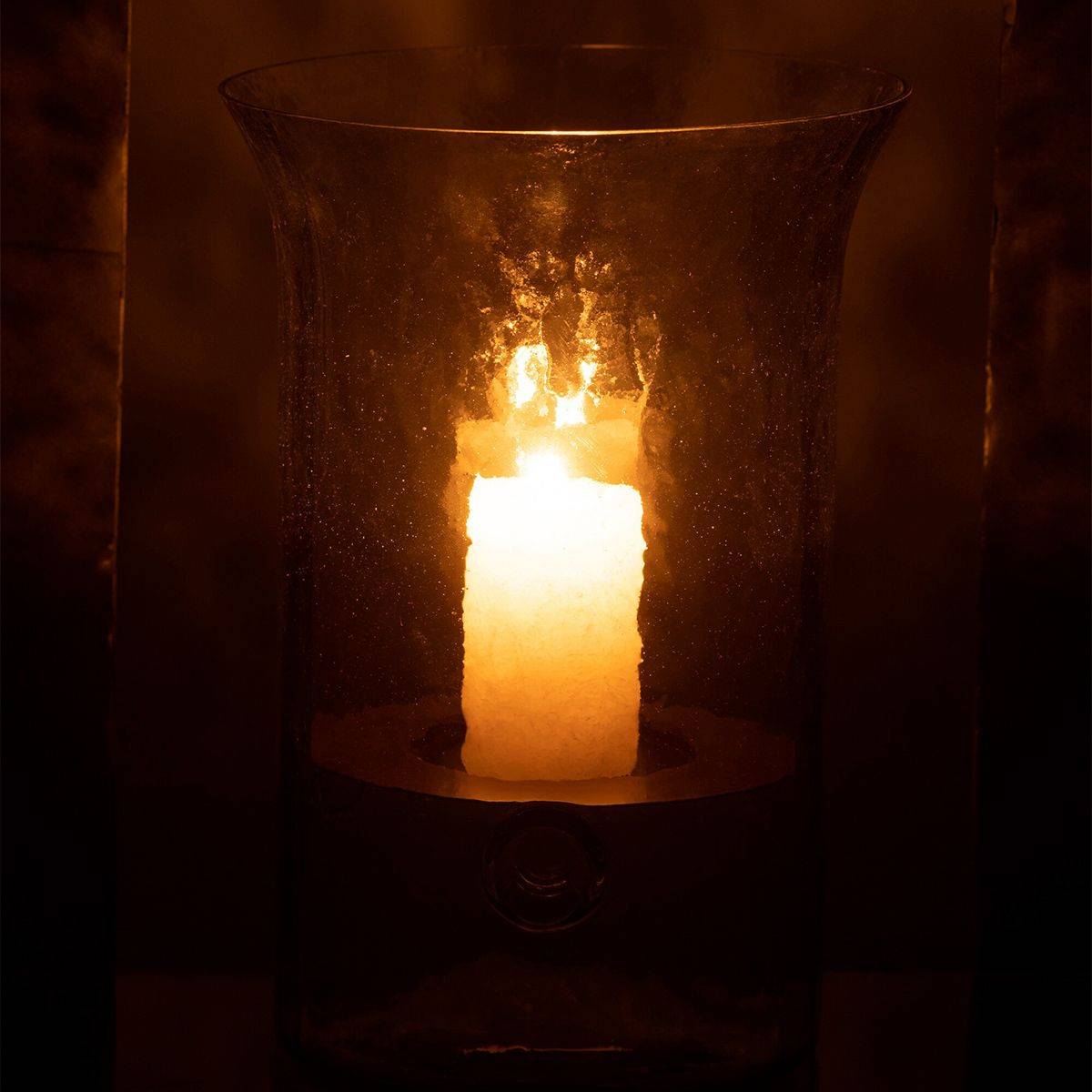 Bougeoir en Verre "Flou" 26cm Transparent - Image 3