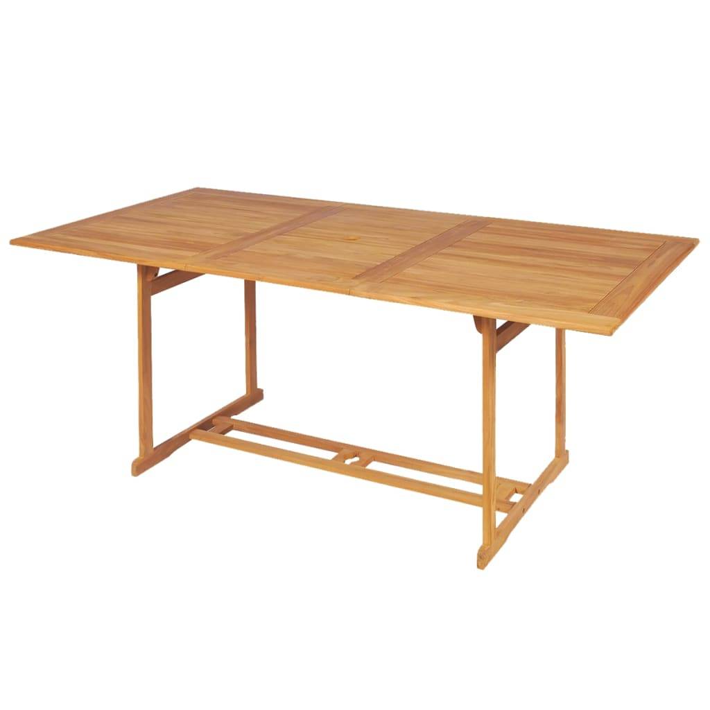 ComfortXL - Ensemble Table et Chaises Jardin 7 Pièces Bois de Teck Massif Résistant Intempéries Repas Convivial Brun – ComfortXL Outdoor Living - Image 2