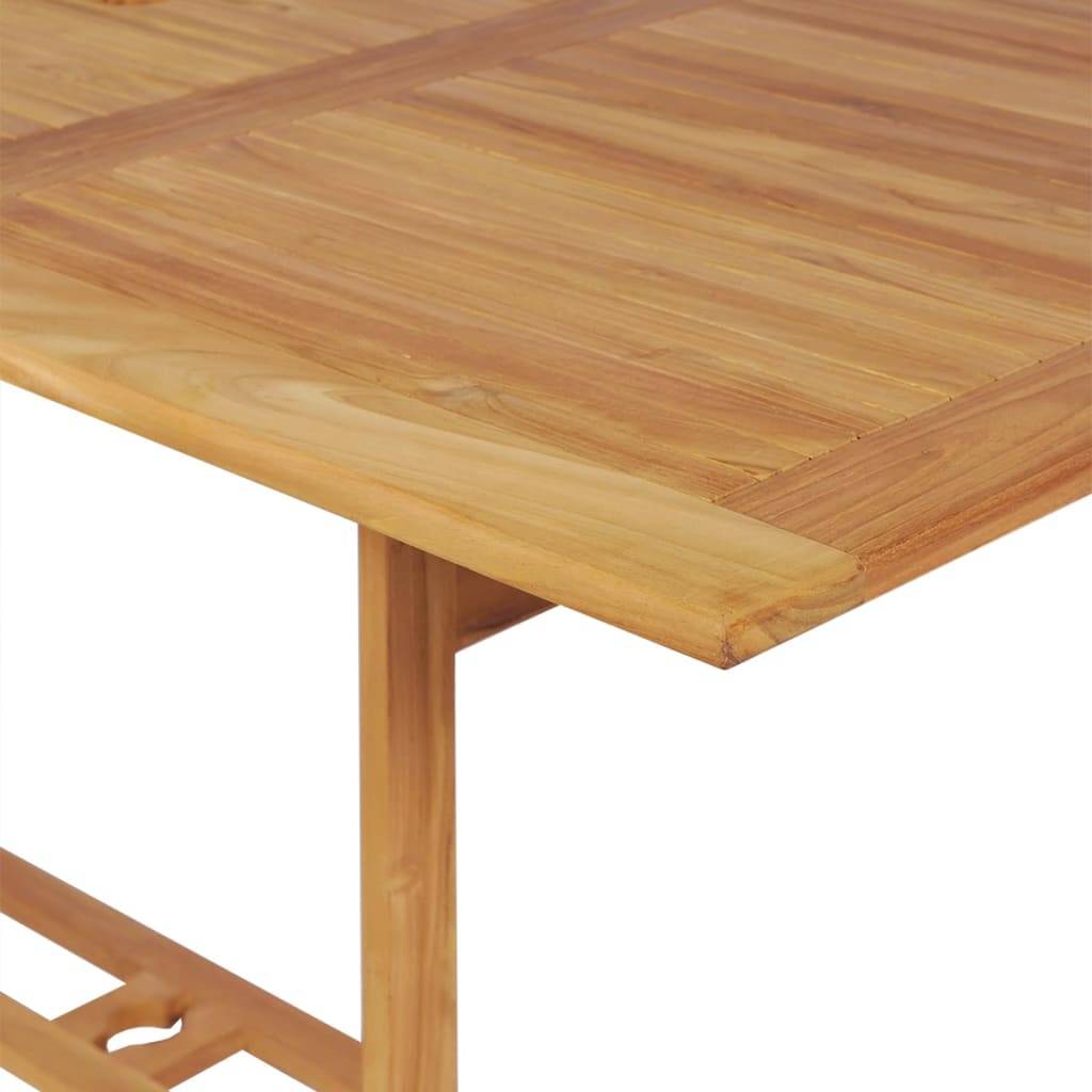 ComfortXL - Ensemble Table et Chaises Jardin 7 Pièces Bois de Teck Massif Résistant Intempéries Repas Convivial Brun – ComfortXL Outdoor Living - Image 4
