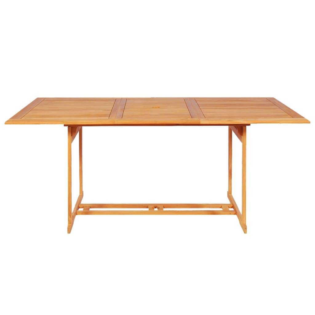 ComfortXL - Ensemble Table et Chaises Jardin 7 Pièces Bois de Teck Massif Résistant Intempéries Repas Convivial Brun – ComfortXL Outdoor Living - Image 3