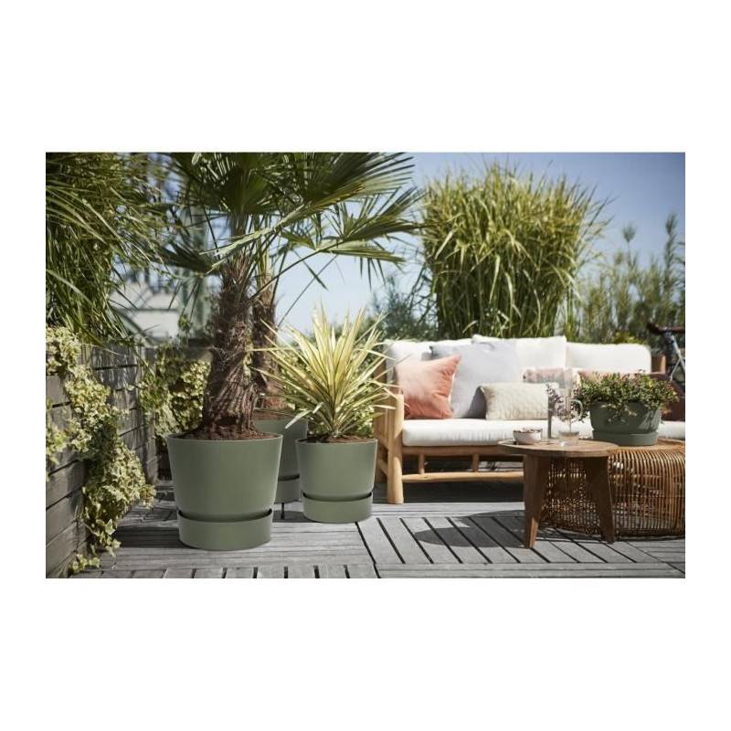 Elho - Elho Pot De Fleurs Rond Greenville 47 - Exterieur - O 47 X H 44,1 Cm - Vert Feuille - Image 6