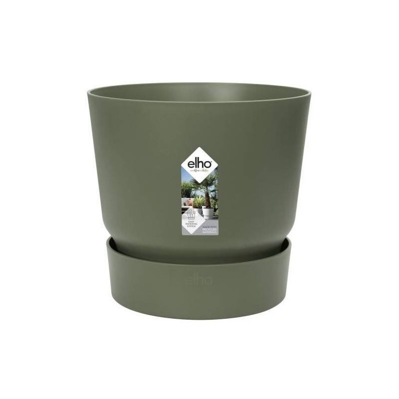 Elho - Elho Pot De Fleurs Rond Greenville 47 - Exterieur - O 47 X H 44,1 Cm - Vert Feuille - Image 2