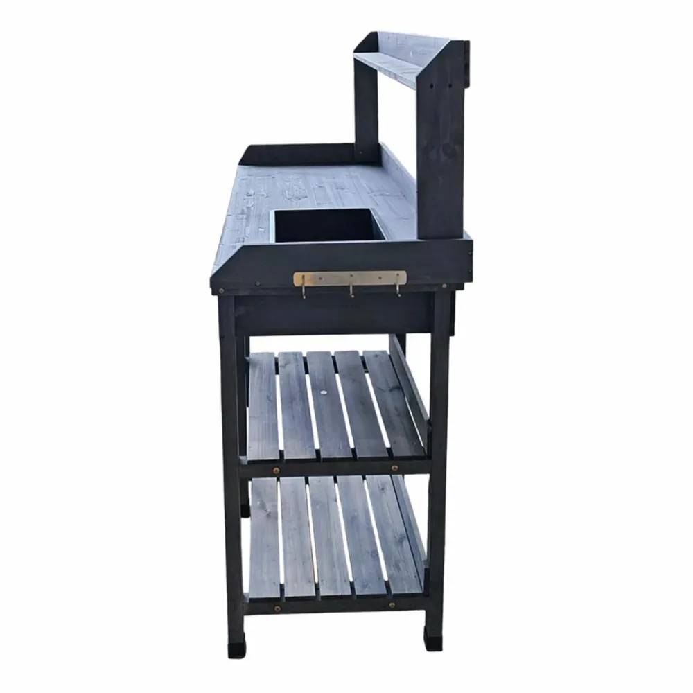 Table de rempotage en bois avec bac plastique - 114x46x120cm - Image 6