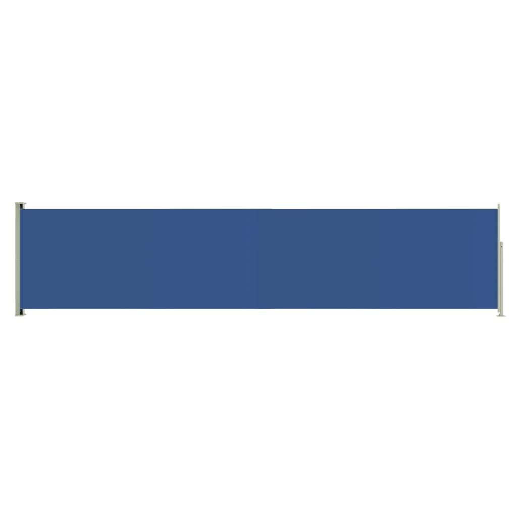 Helloshop26 - Auvent paravent store brise-vue latéral rétractable de patio jardin terrasse balcon protection visuelle écran 140 x 600 cm bleu - Image 1