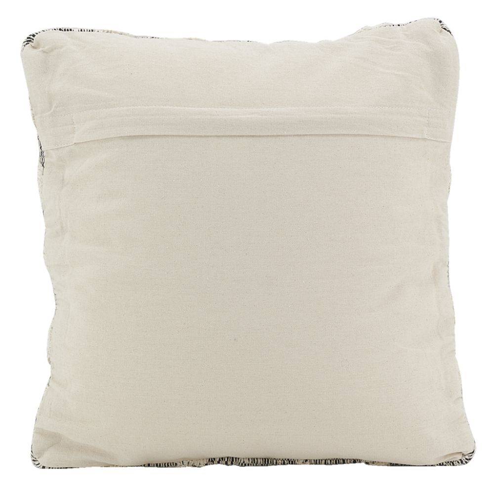 Aubry Gaspard - Coussin en coton écru et beige Losanges - Image 4