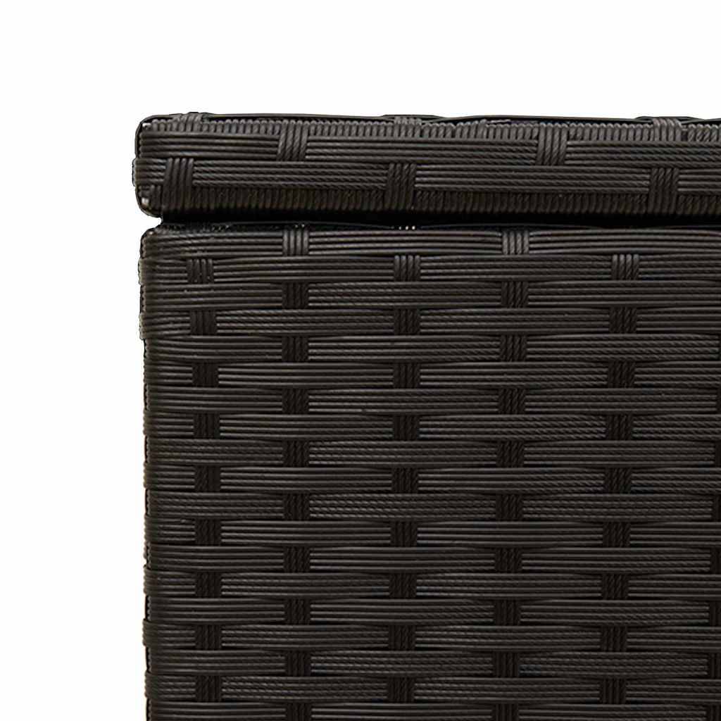 Coffre de Rangement Jardin 291L Résine Tressée Étanche pour Terrasse Noir 80x75x59 cm – ComfortXL Outdoor Living - Image 9