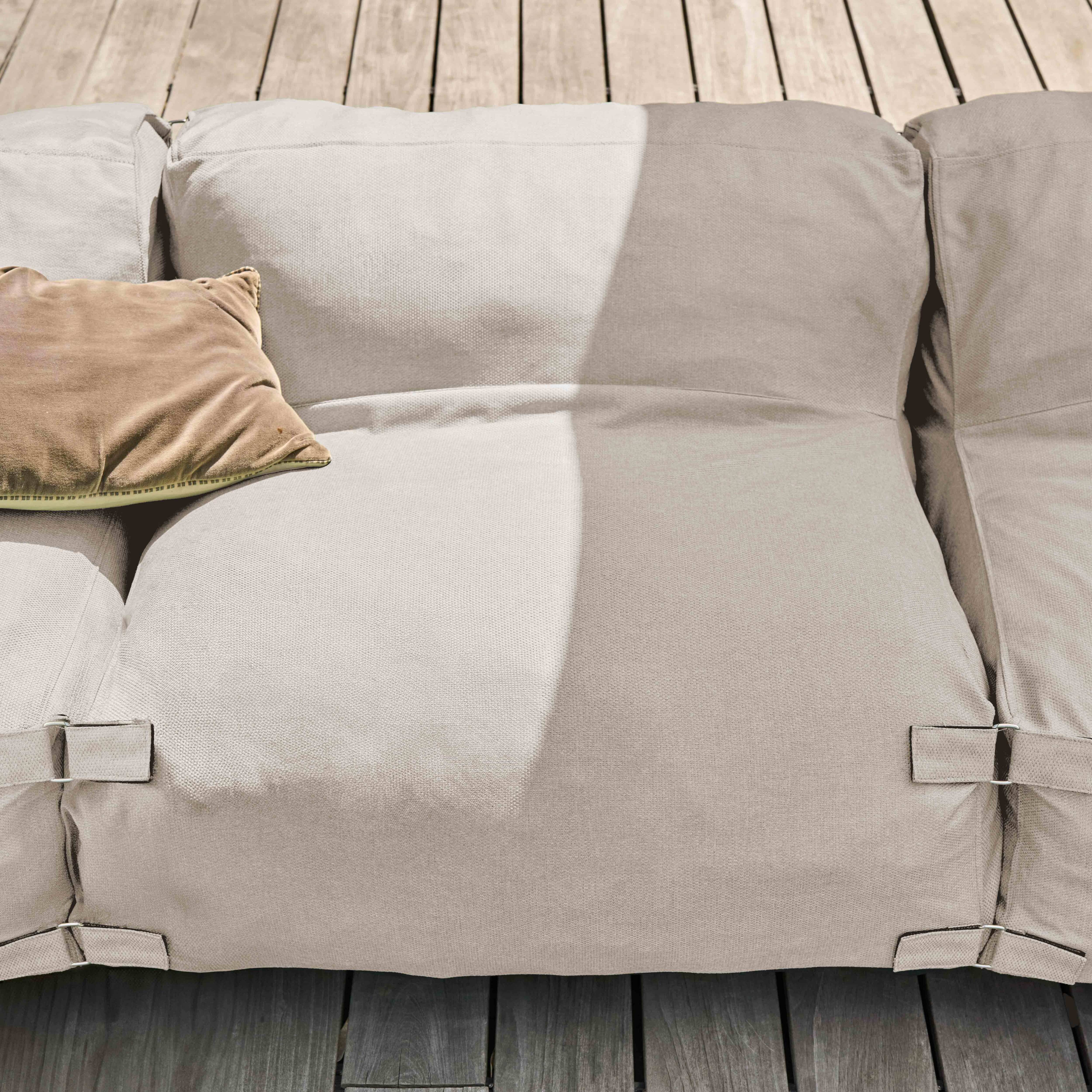 Oviala - Canapé de jardin modulable 4 places beige Mixi - Oviala - Image 5
