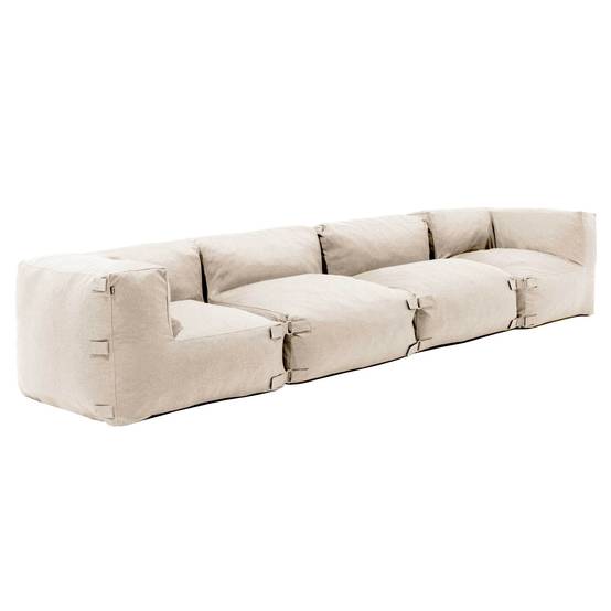 Oviala - Canapé de jardin modulable 4 places beige Mixi - Oviala - Image 2