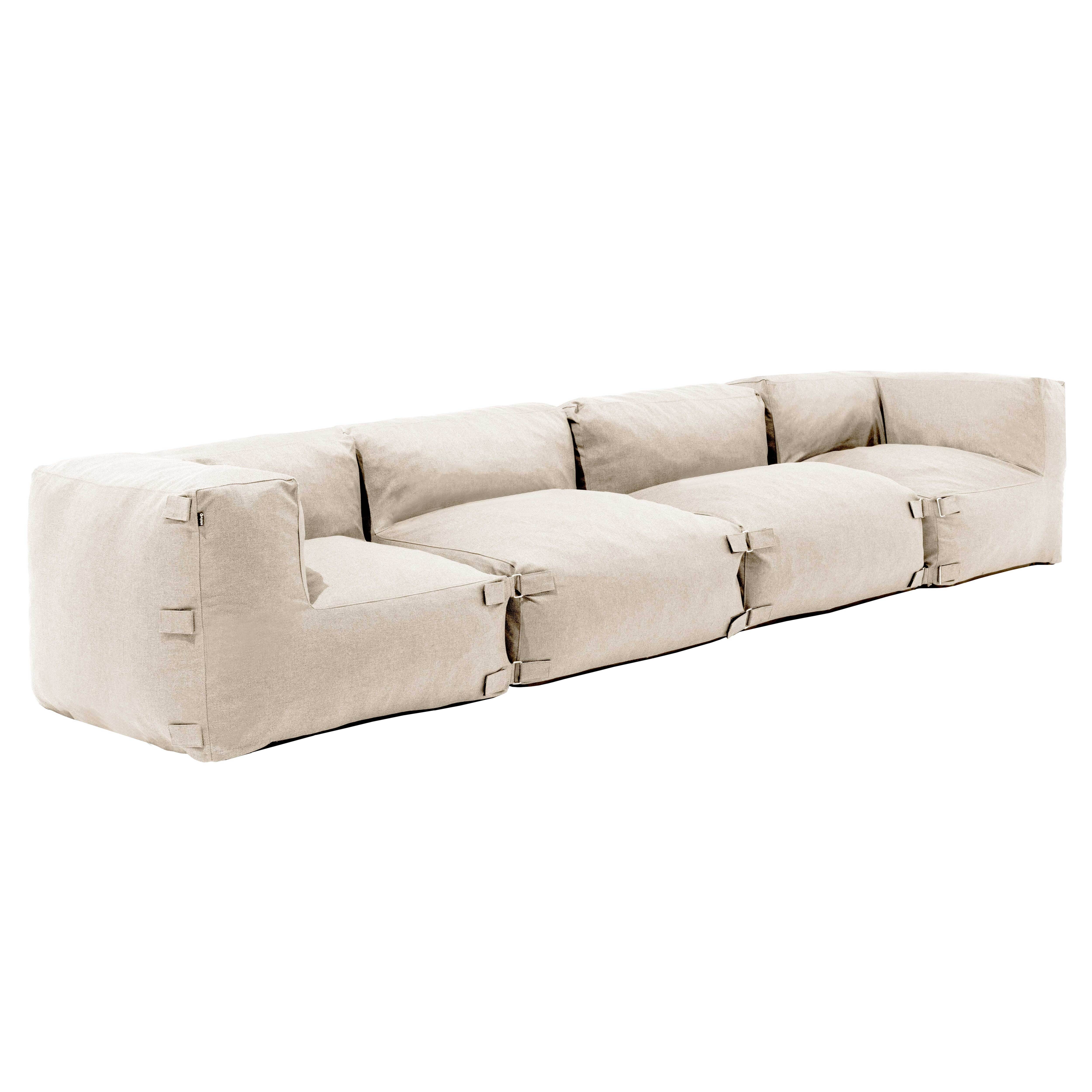 Oviala - Canapé de jardin modulable 4 places beige Mixi - Oviala - Image 2