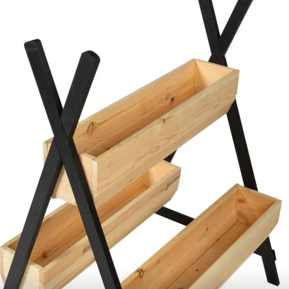 Sans Marque - Jardinière en bois sur pieds 3 bacs "tipito" - DIVERS - Image 2