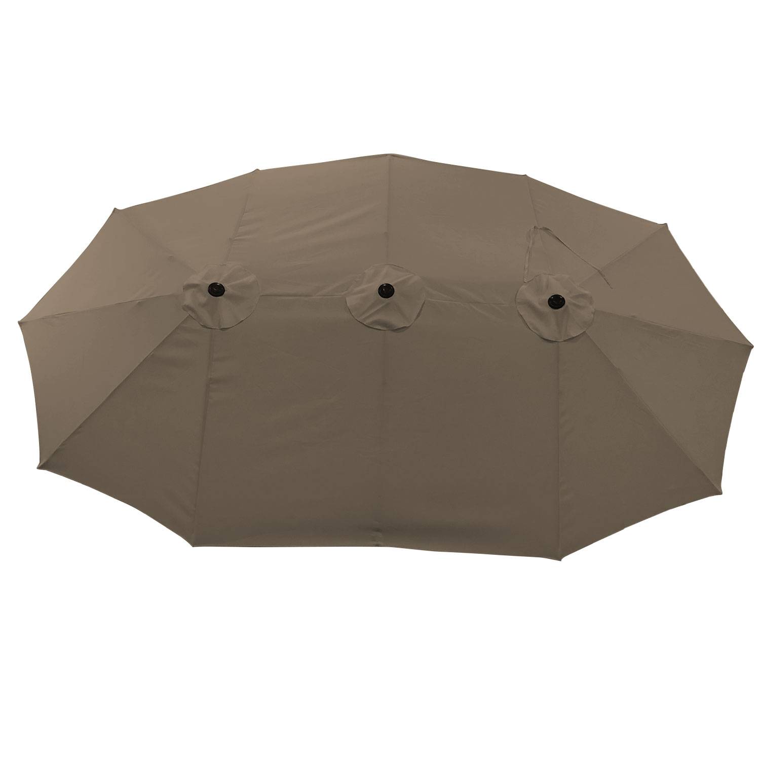 Parasol double 2x4m LINAI taupe - HAPPY GARDEN - Image 7