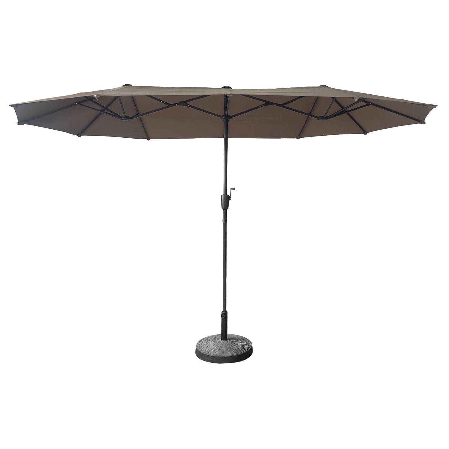 Parasol double 2x4m LINAI taupe - HAPPY GARDEN - Image 8