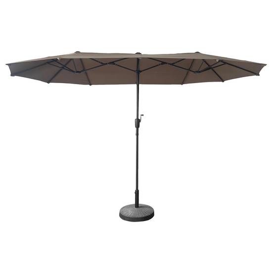 Parasol double 2x4m LINAI taupe - HAPPY GARDEN - Image 1