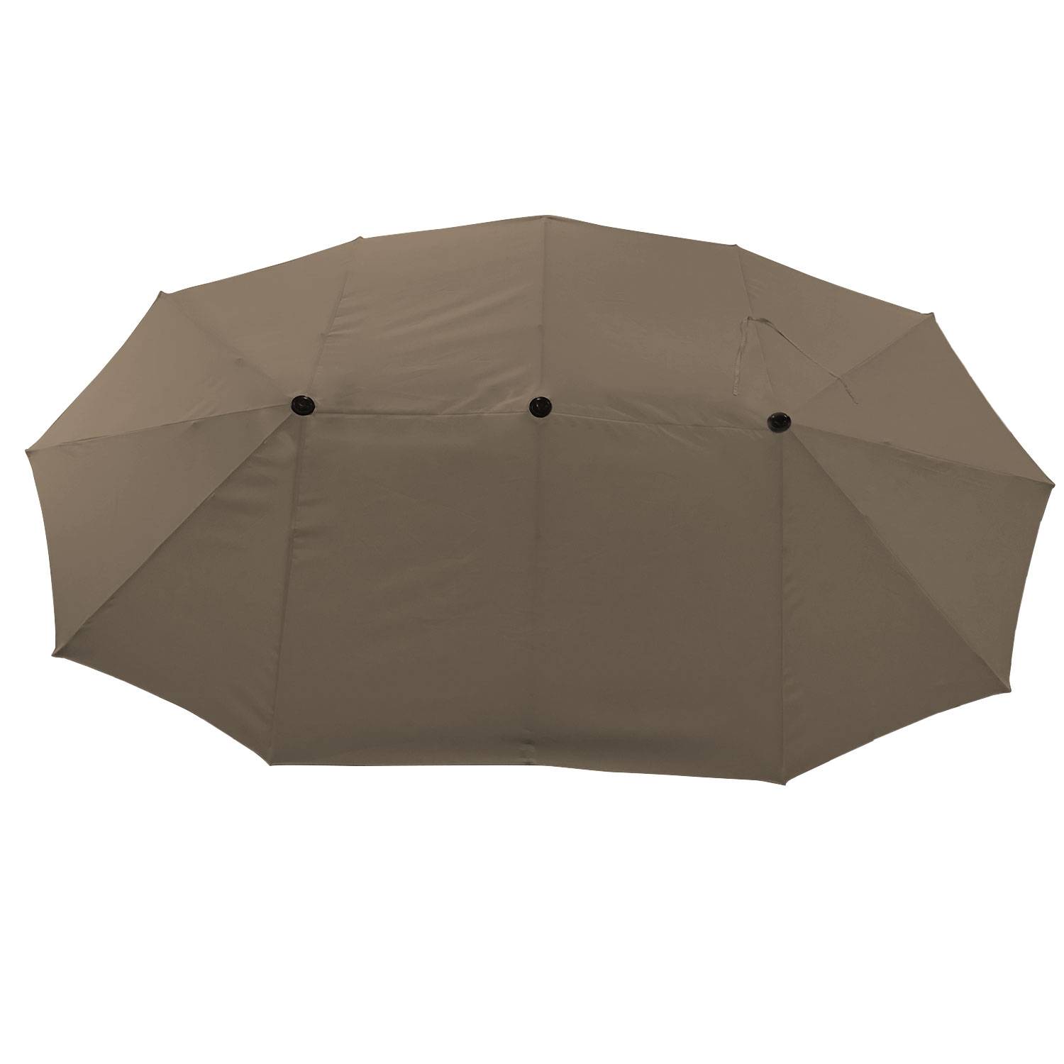 Parasol double 2x4m LINAI taupe - HAPPY GARDEN - Image 2