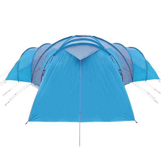 Grande Tente Familiale Dôme 12 Personnes Polyester Imperméable 3 Chambres pour Camping Bleu – ComfortXL Outdoor Living - Image 8