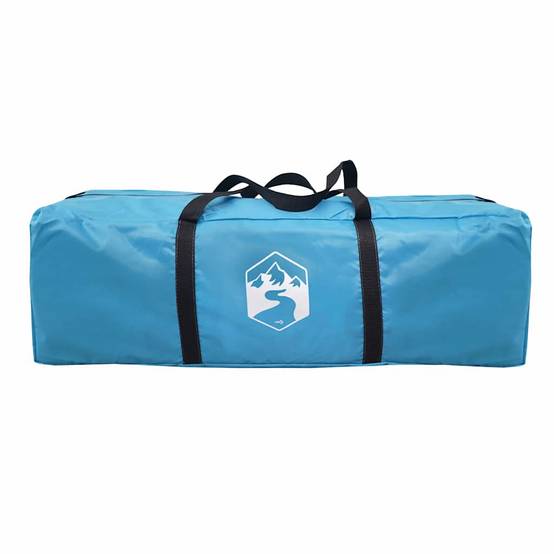 Grande Tente Familiale Dôme 12 Personnes Polyester Imperméable 3 Chambres pour Camping Bleu – ComfortXL Outdoor Living - Image 7