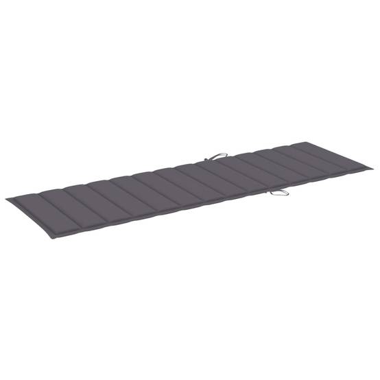 Chaise longue | Transat | Bain de soleil pliable avec coussin Bois d'acacia solide - Image 9