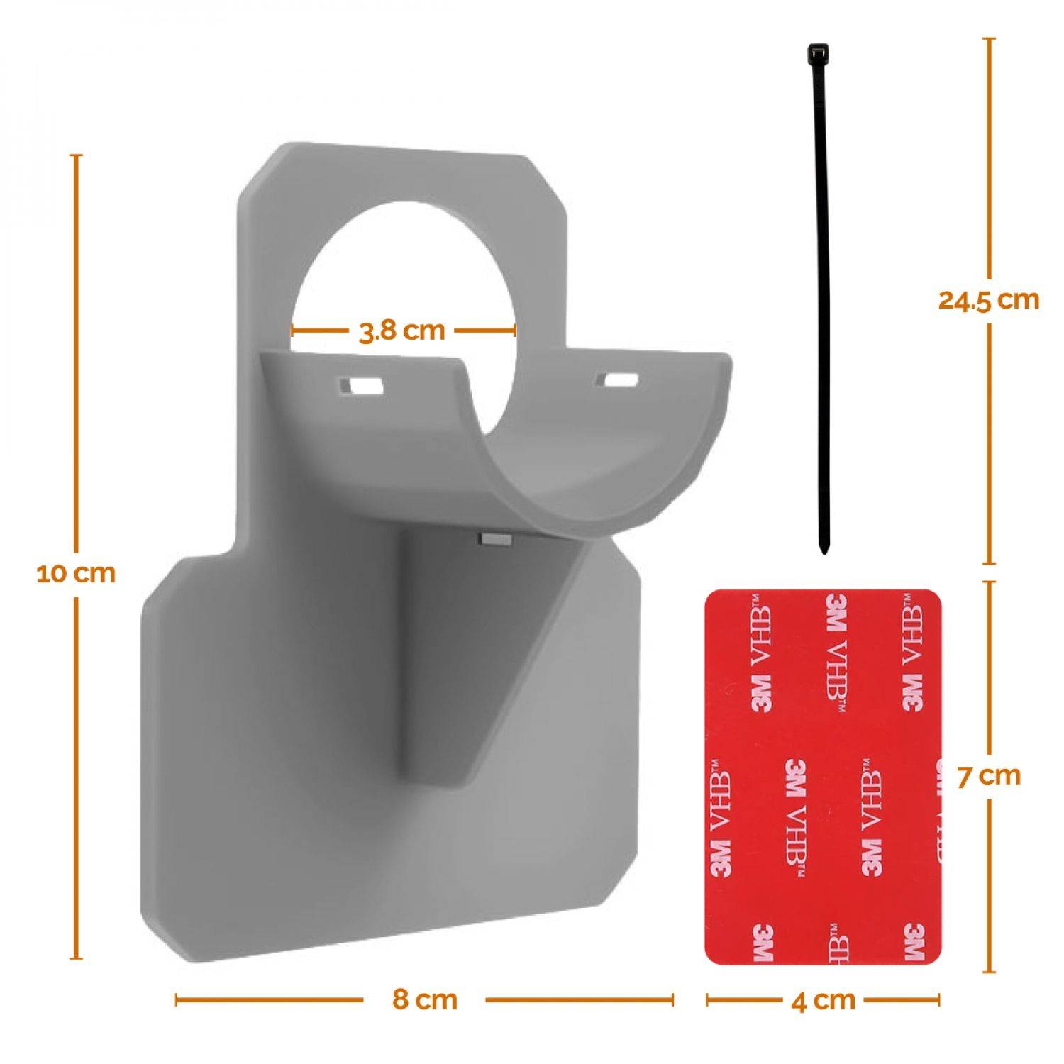 Linxor - Lot de 2 supports 38 mm pour tuyau de piscine - Gris - Linxor - Image 2