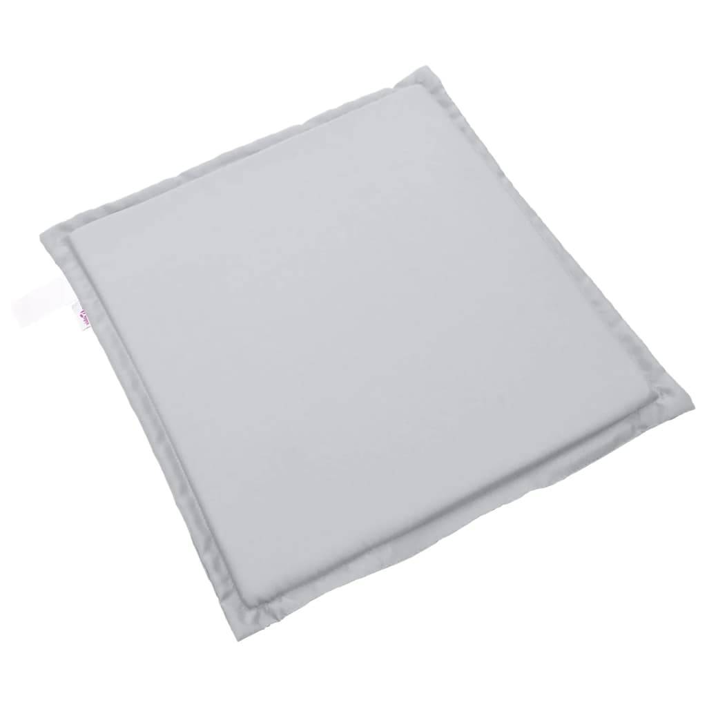 Lot de 2 coussins de siège de jardin polyester gris clair 45 x 45 x 2 cm - PANGIVO - Image 4