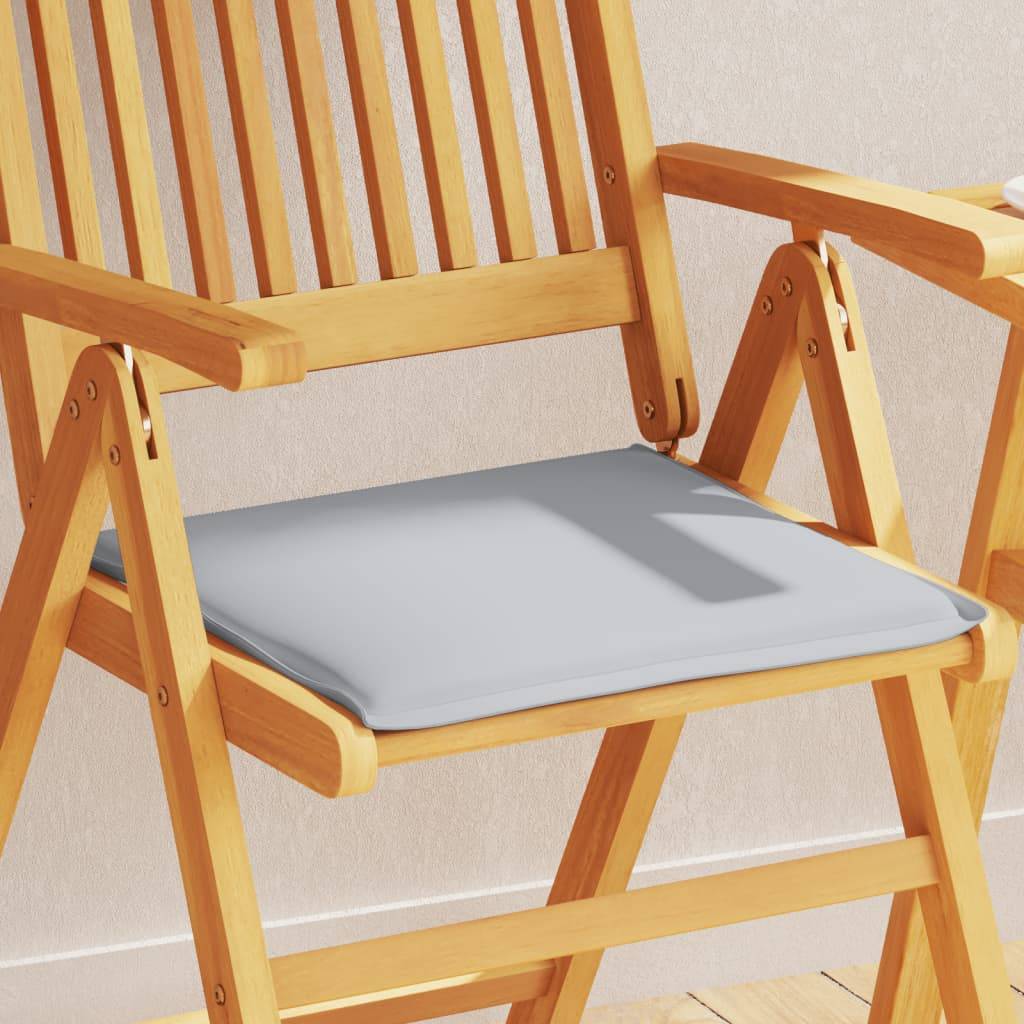 Lot de 2 coussins de siège de jardin polyester gris clair 45 x 45 x 2 cm - PANGIVO - Image 1