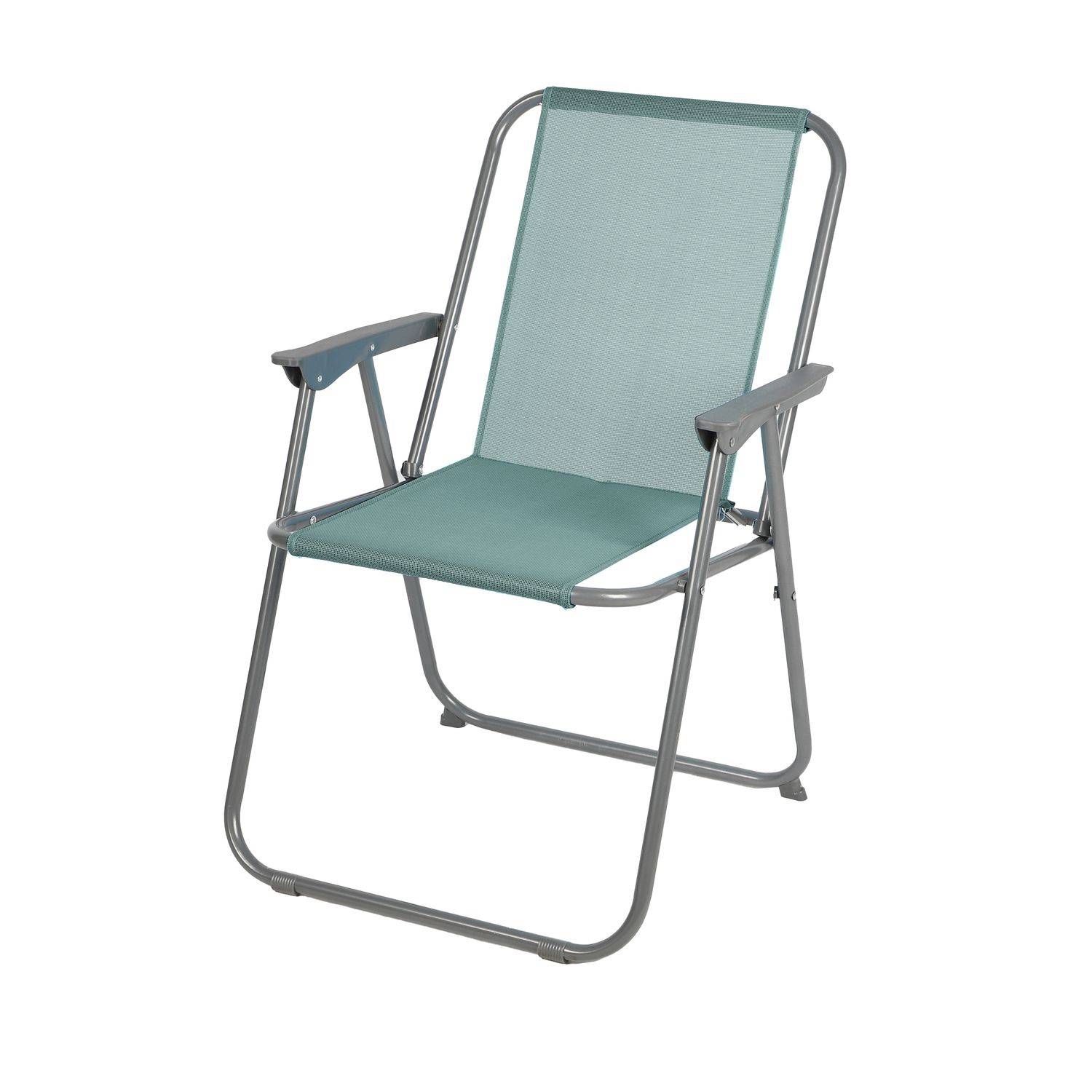 Sans Marque - Chaise de camping pliable - Bleu gris - Sunnydays - Image 1