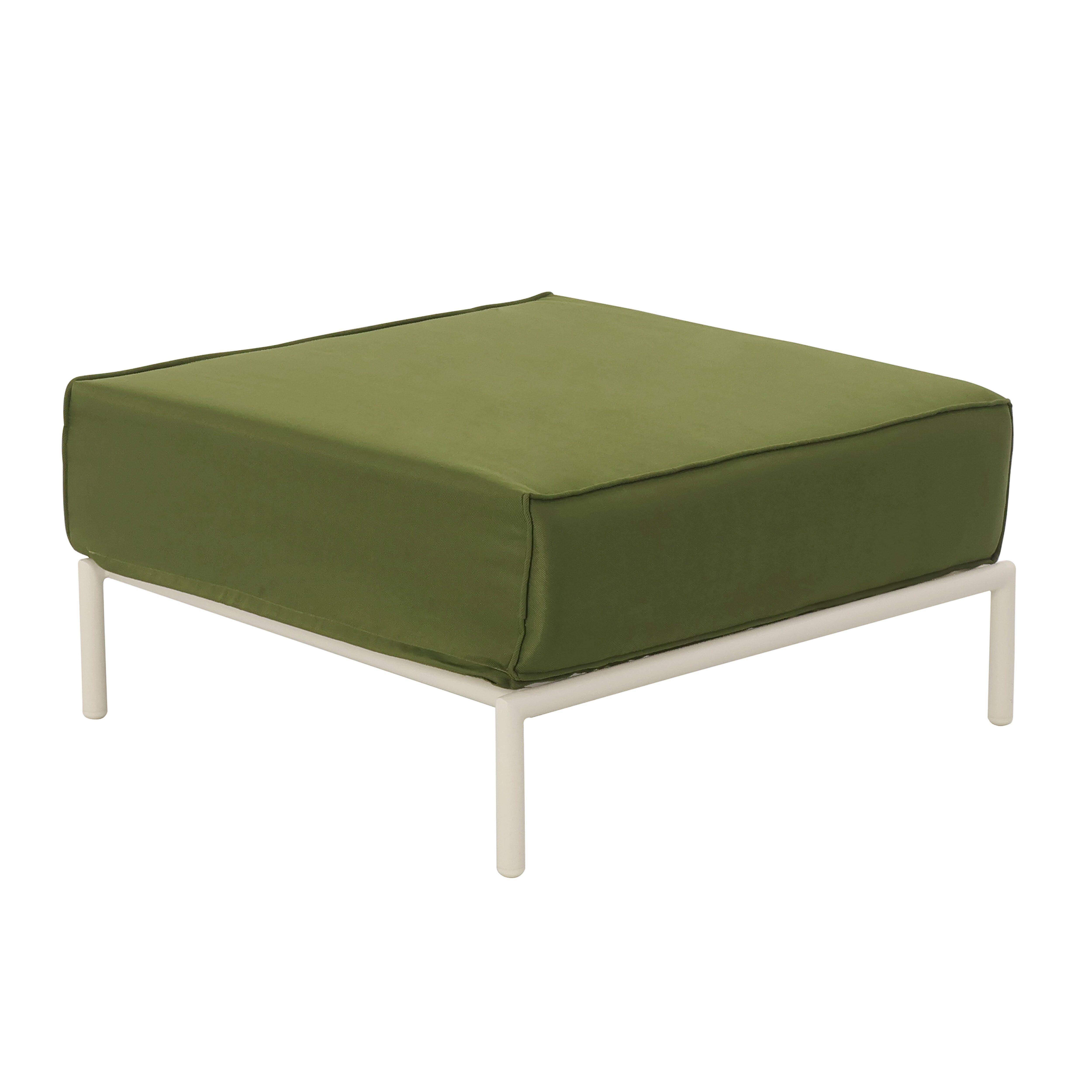 Oviala - Pouf pour salon de jardin modulable en tissu vert kaki Patio - Oviala - Image 1