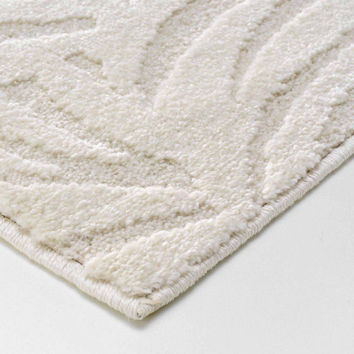 Tapis Shaggy Relief "Ankara" 60x110cm Beige - Image 2
