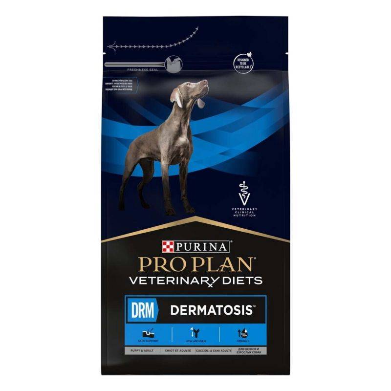 CROQUETTES CHIEN VETERINARY DIETS DRM DERMATOSIS - PROPLAN 3 kg - Image 1