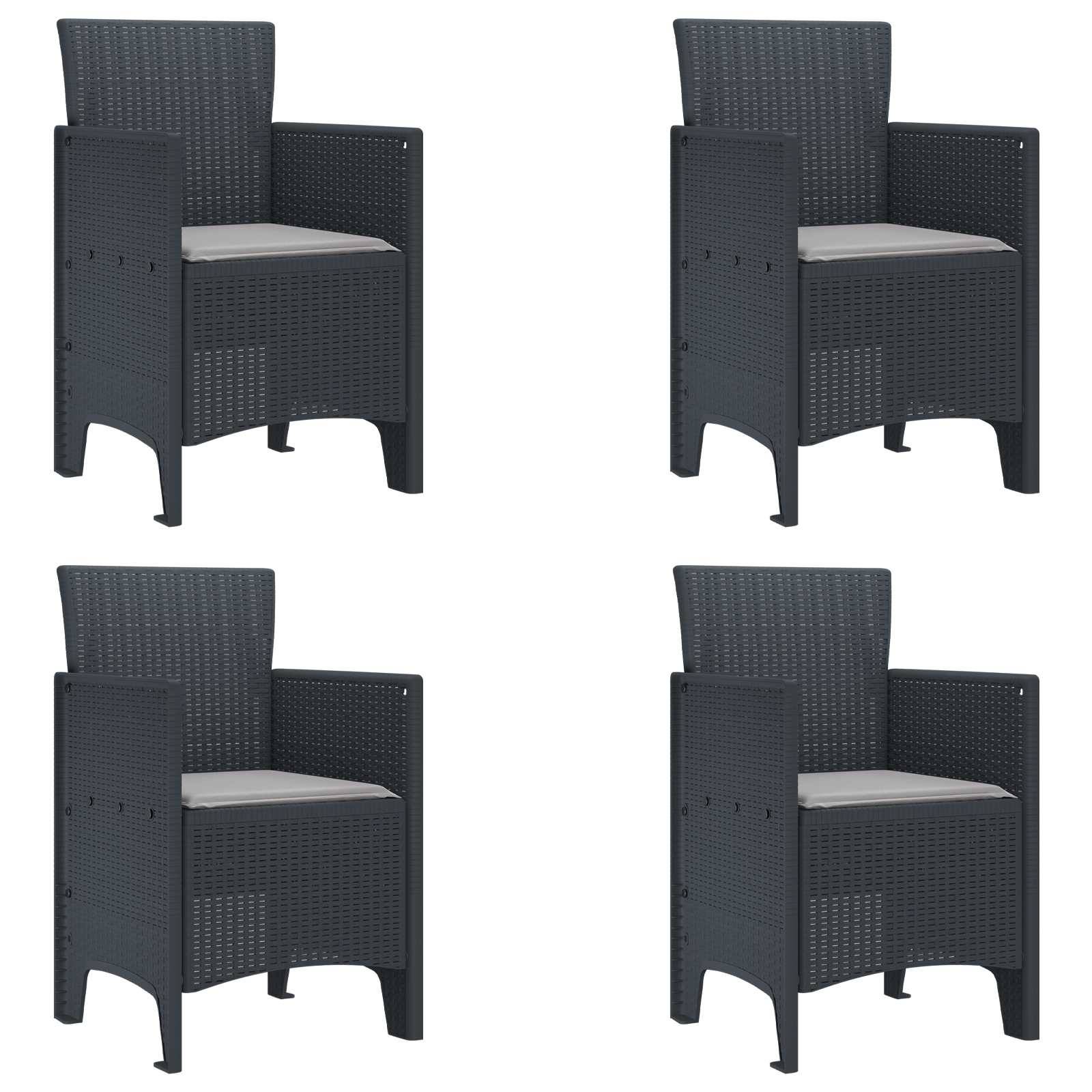 PANGIVO - Chaise de jardin polypropylènes anthracite 53 x 49 x 85 cm, Poids :24.6kg - PANGIVO - Image 1