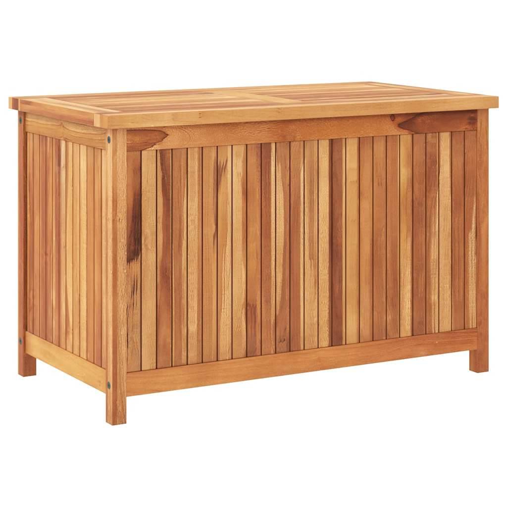 Coffre de jardin bois de teck naturel 90 x 50 x 58 cm - PANGIVO - Image 6