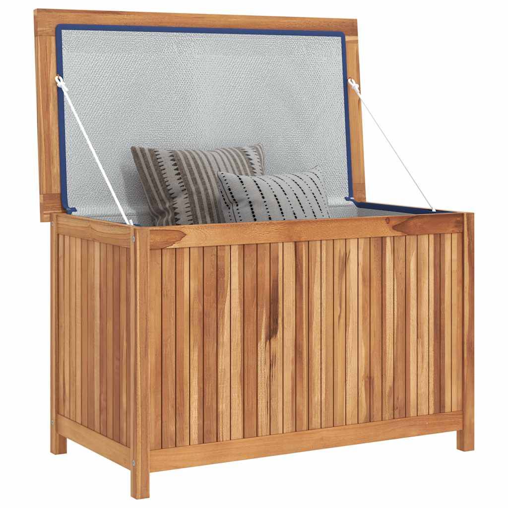 Coffre de jardin bois de teck naturel 90 x 50 x 58 cm - PANGIVO - Image 3