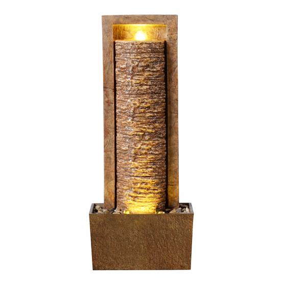 Teamson Home - Fontaine colonne LED extérieure, 82cm, Marron, Teamson Home - Image 2