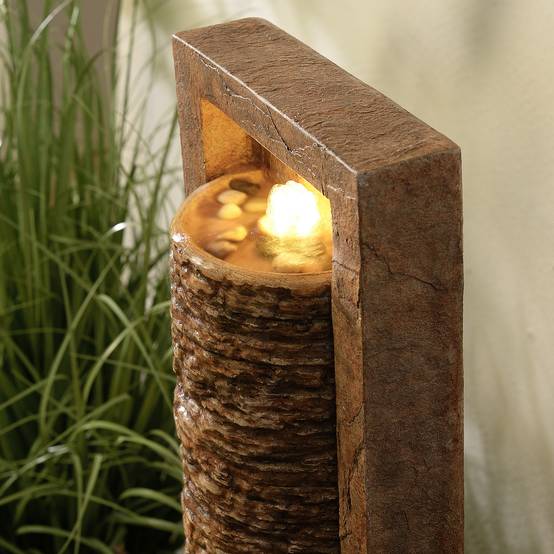 Teamson Home - Fontaine colonne LED extérieure, 82cm, Marron, Teamson Home - Image 7