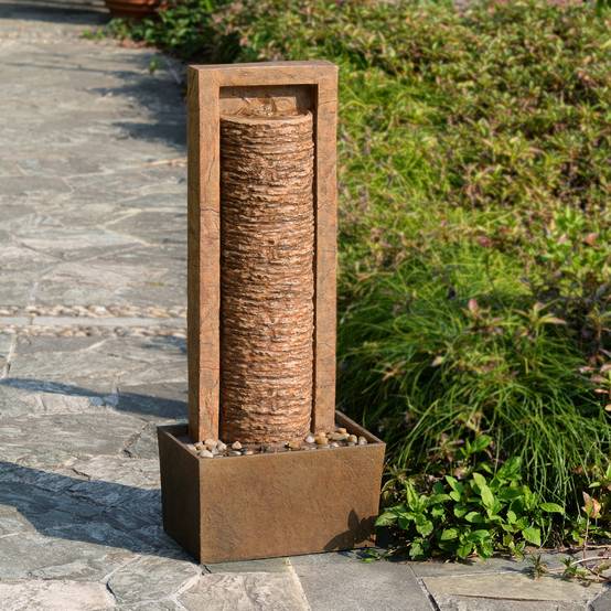 Teamson Home - Fontaine colonne LED extérieure, 82cm, Marron, Teamson Home - Image 5