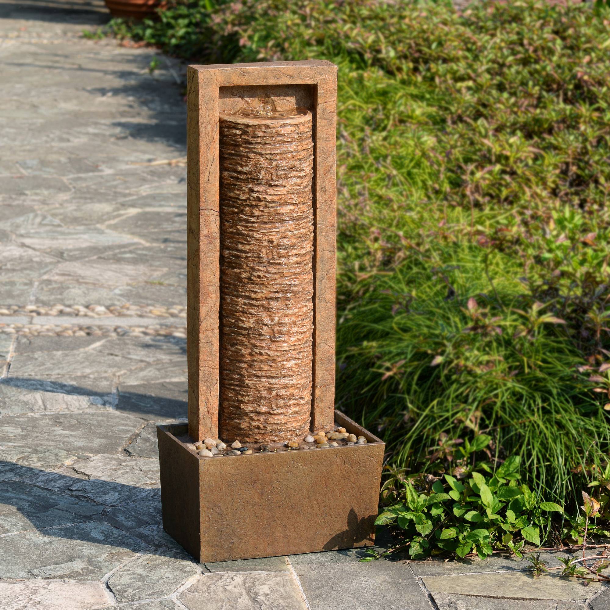 Teamson Home - Fontaine colonne LED extérieure, 82cm, Marron, Teamson Home - Image 5