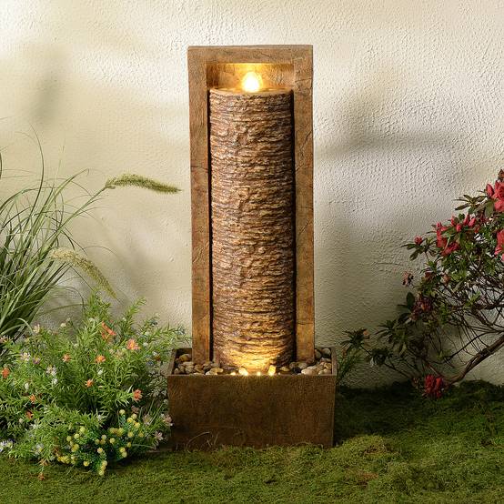 Teamson Home - Fontaine colonne LED extérieure, 82cm, Marron, Teamson Home - Image 6