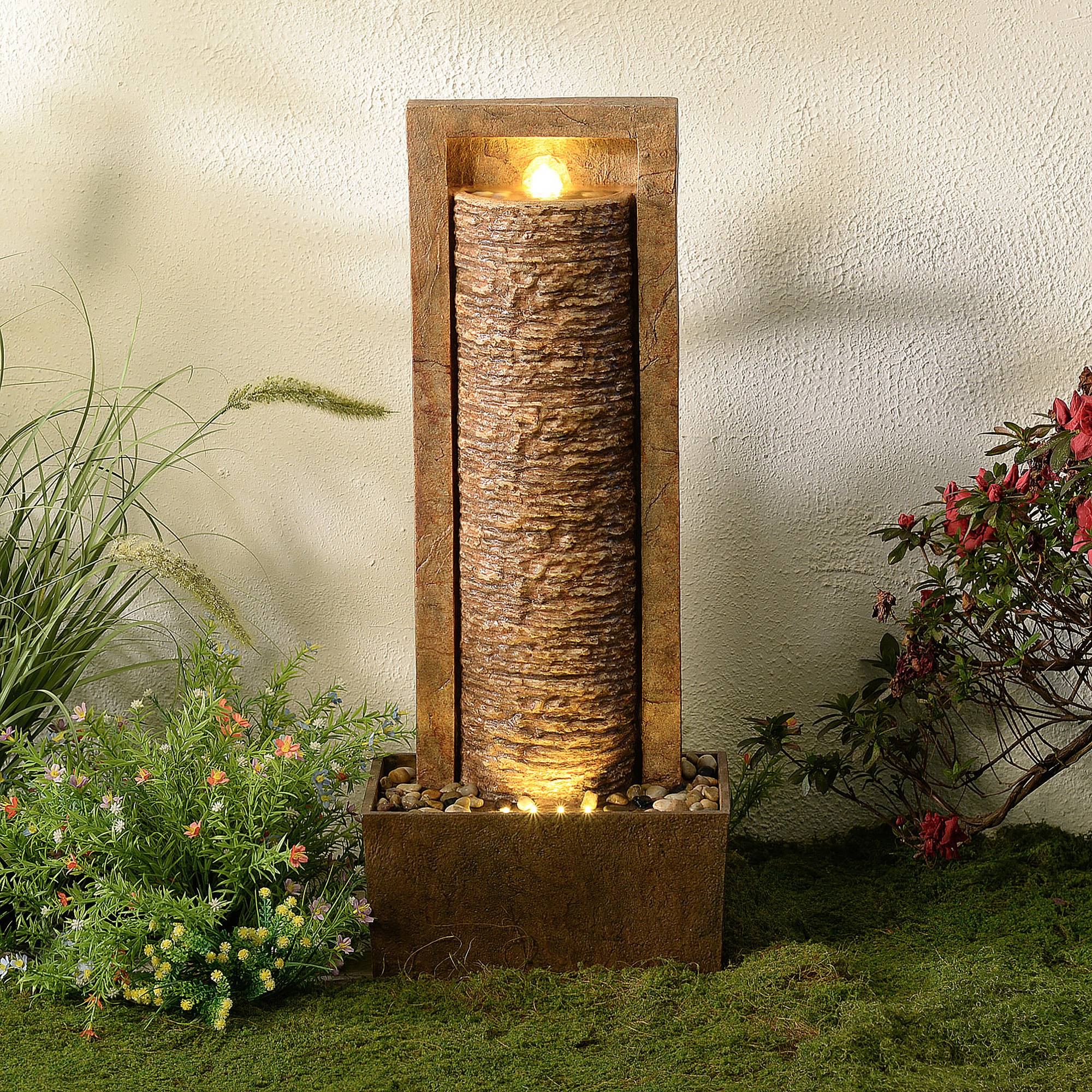 Teamson Home - Fontaine colonne LED extérieure, 82cm, Marron, Teamson Home - Image 6
