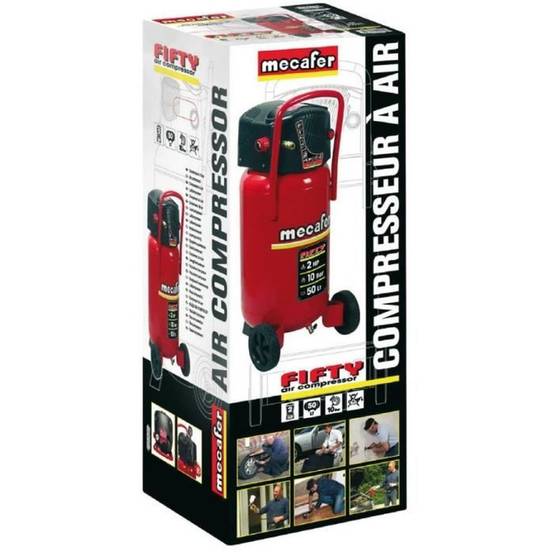 Mecafer - Compresseur d’air vertical sans huile MECAFER FIFTY 50 L, 1500 W, 10 bars, 2 CV - MECAFER - Image 4