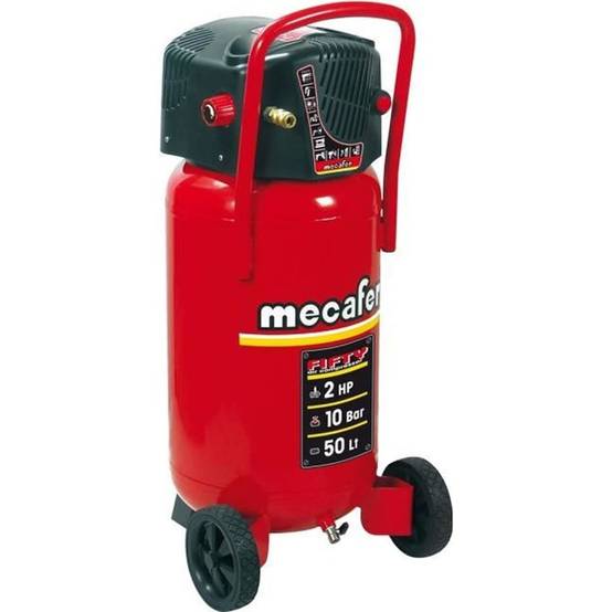 Mecafer - Compresseur d’air vertical sans huile MECAFER FIFTY 50 L, 1500 W, 10 bars, 2 CV - MECAFER - Image 1