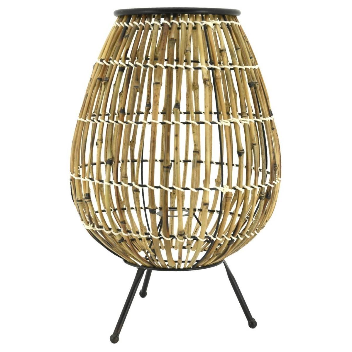 Aubry Gaspard - Lampe sur pied en rotin naturel