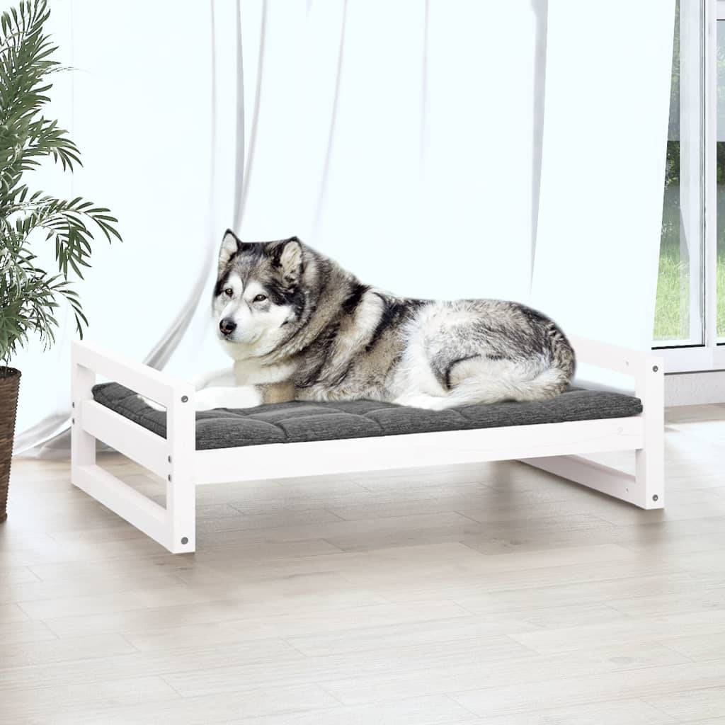 Vidaxl - Lit pour chien Blanc 105,5x75,5x28 cm Bois de pin solide vidaXL 821488 - Image 4