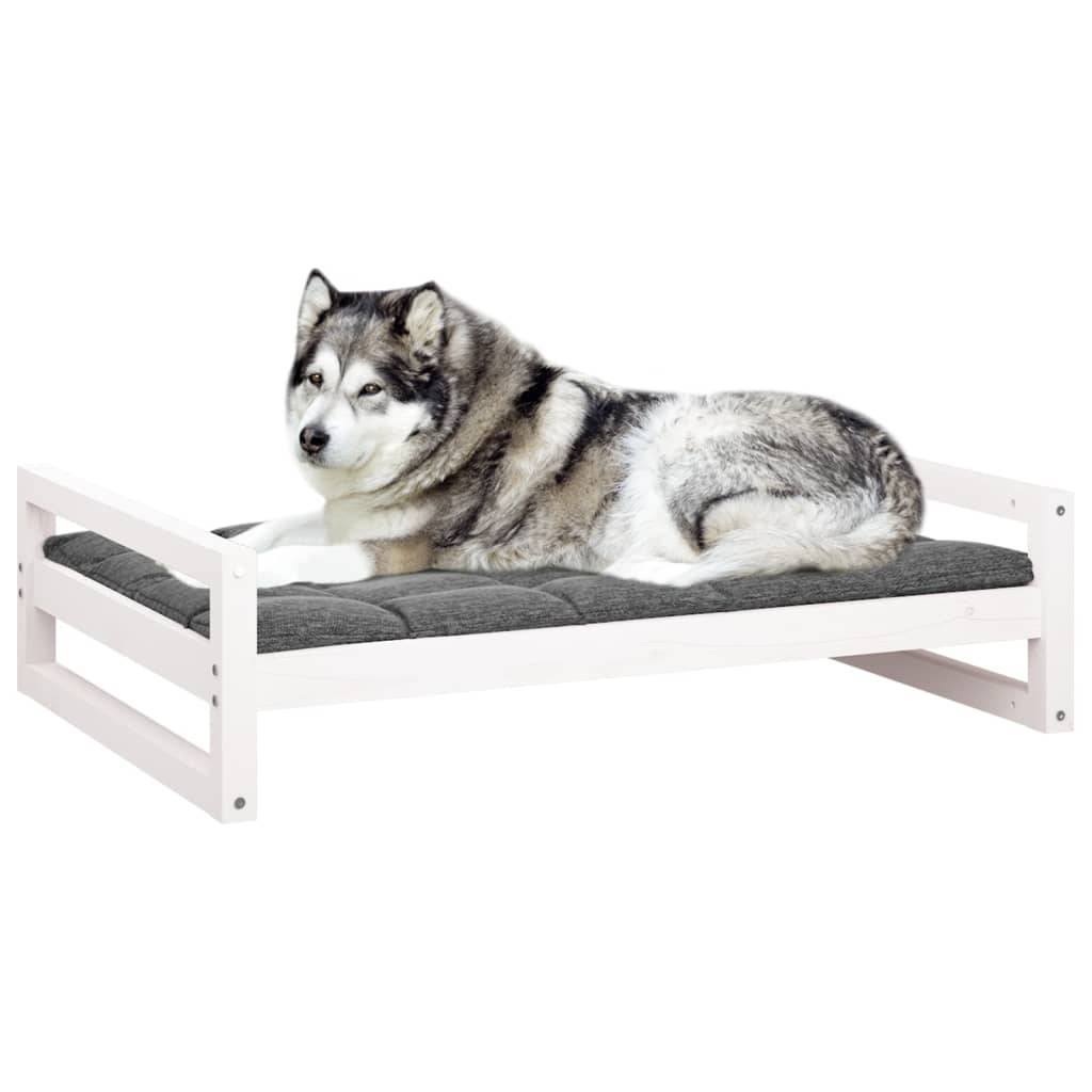 Vidaxl - Lit pour chien Blanc 105,5x75,5x28 cm Bois de pin solide vidaXL 821488 - Image 5