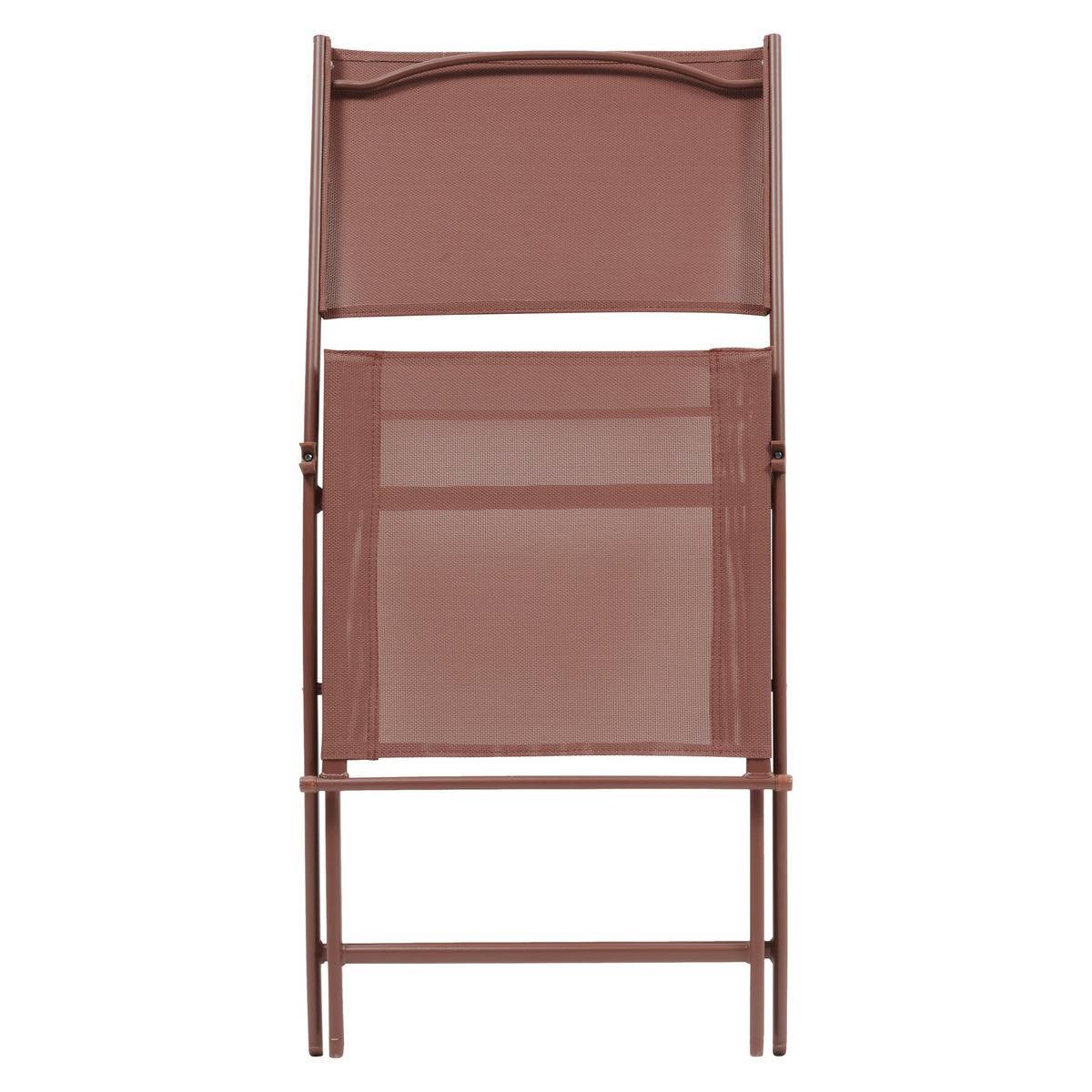 Hesperide - Lot de 4 chaises de jardin Modula pliables acajou Hespéride - Image 3