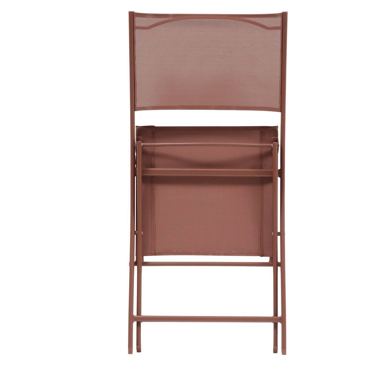 Hesperide - Lot de 4 chaises de jardin Modula pliables acajou Hespéride - Image 4