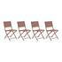 Hesperide - Lot de 4 chaises de jardin Modula pliables acajou Hespéride - Image 9