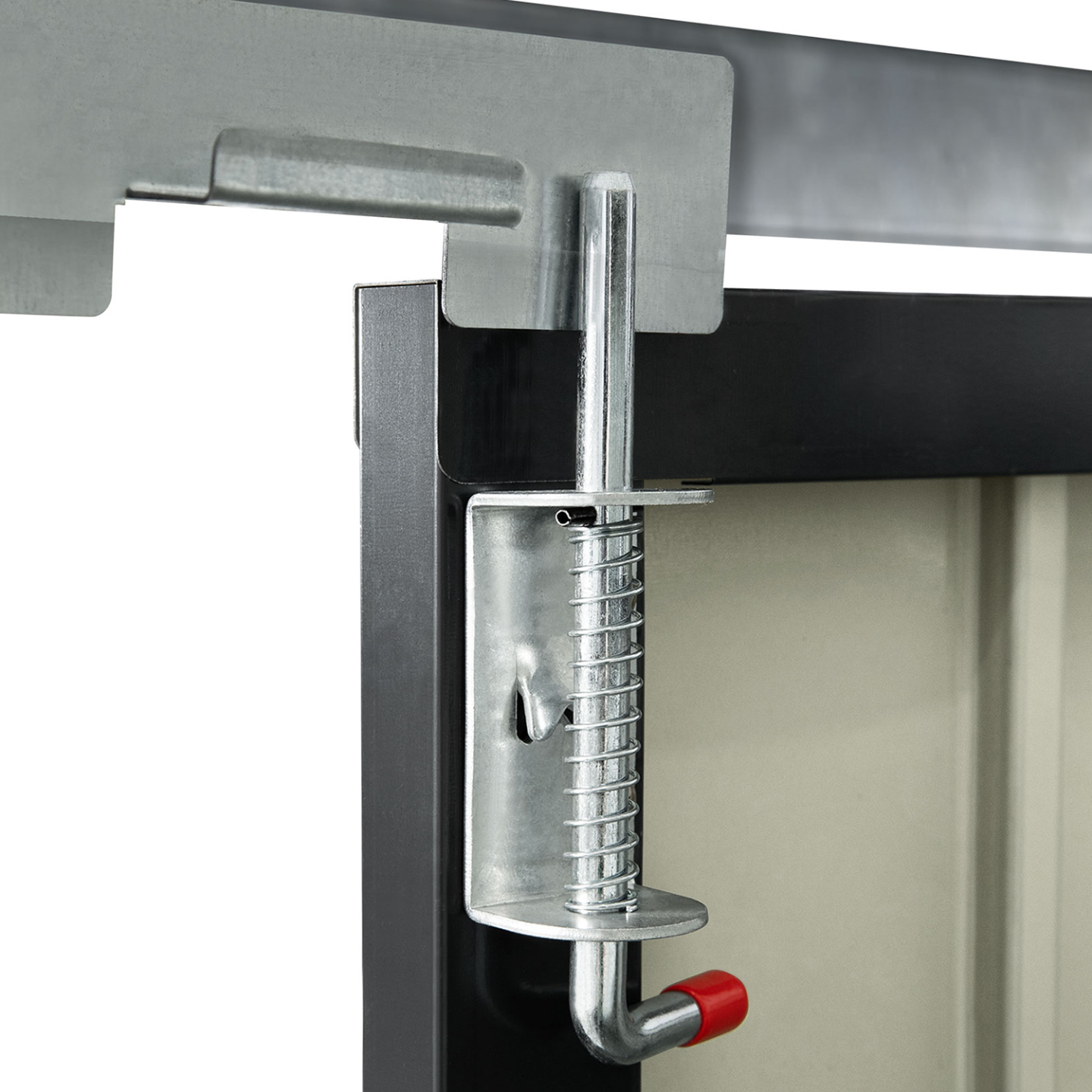 Abri de jardin en métal gris anthracite verrouillable multi-rangement pour stockage vélos, outils, poubelles - Image 9