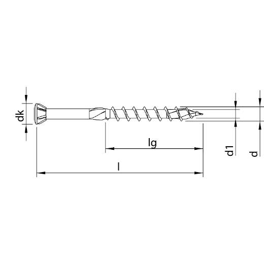 Vis HECO-Topix-Plus T-Drive, FP, A3K pour pare-close - Ø3,5x40mm - Tête Fraisée avec nervures de fraisage - Filetage Partiel - T10 - Boite de 200 - 61 - Image 3
