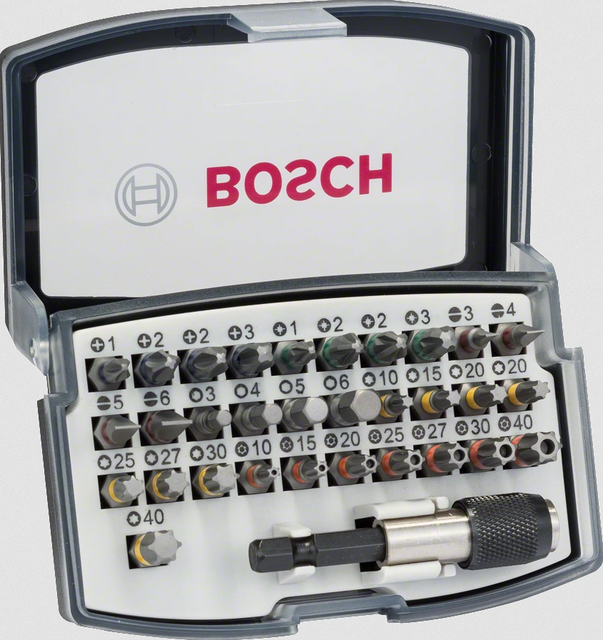 Bosch - Coffret BOSCH 32 pieces - Embouts de vissage + porte embouts 1/4' - 2607017319 - Image 1